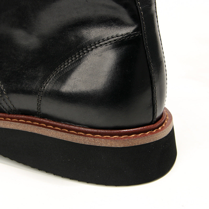 Retro Men's boots Genuine leather Men's ankle boots Handmade Luxury Men's shoes leather Boots Cowhide Business boots Quality