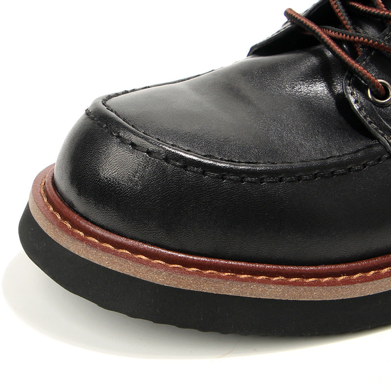 Retro Men's boots Genuine leather Men's ankle boots Handmade Luxury Men's shoes leather Boots Cowhide Business boots Quality